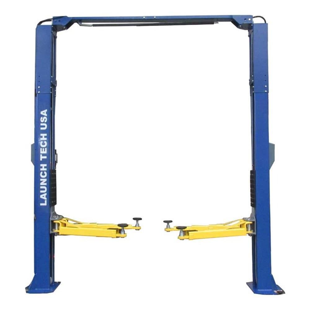 Launch Tech USA TLT210-XT-B 10,000 lb. ALI Certified 2-Post Asymmetrical Clear Floor Lift – Blue