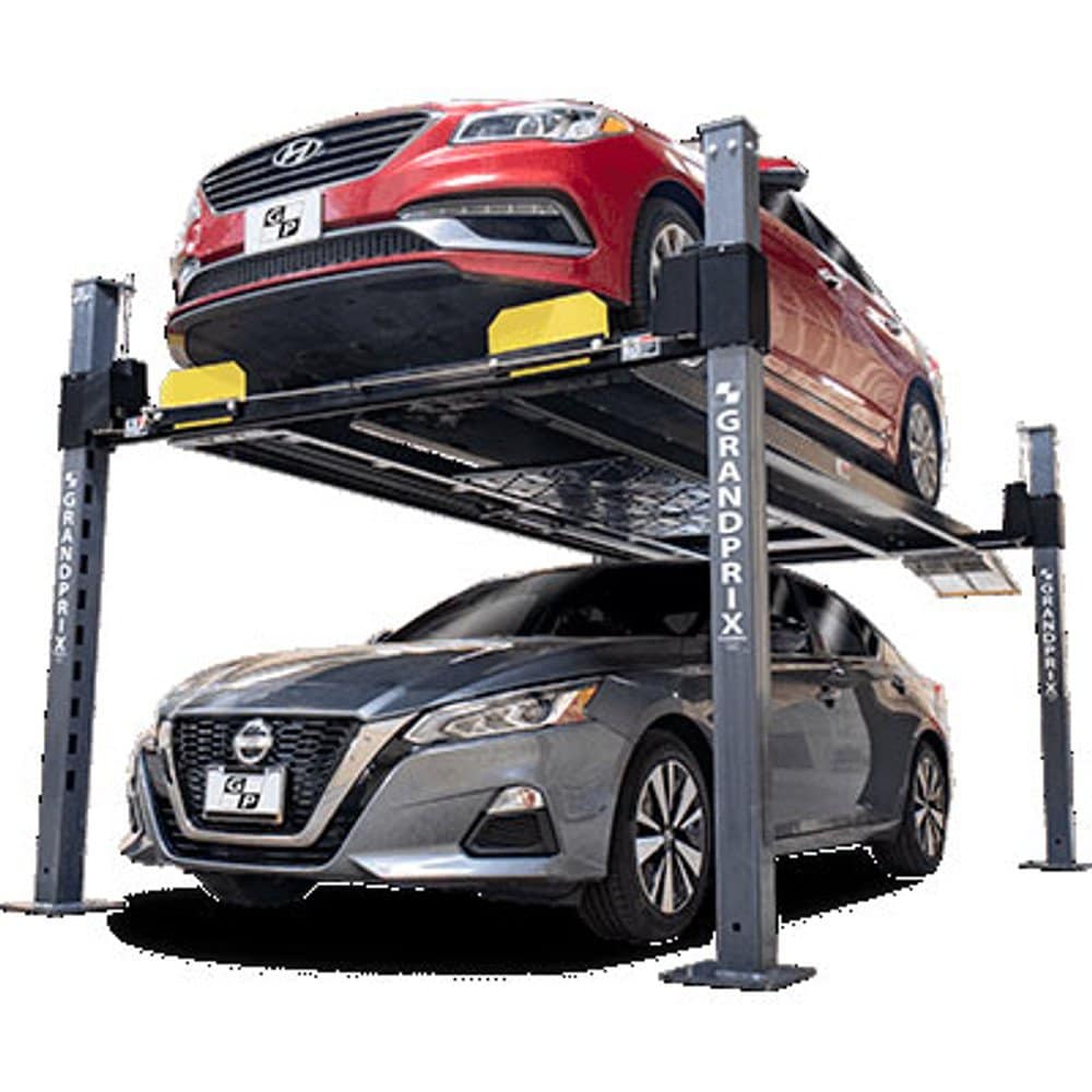 BendPak GP-9XLT GrandPrix Series 9,000 Lb. ALI Certified 4-Post / High Rise / Ext. Length / Includes Caster Kit, Drip Trays, Mobile Jack Tray, Aluminum Ramps