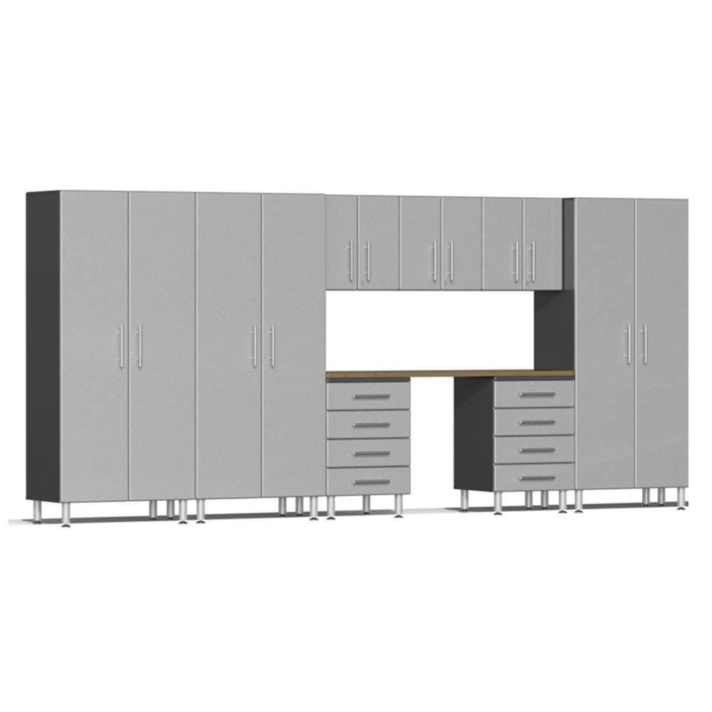 Ulti-MATE Garage Cabinet 2.0 Series 9 Piece Kit with Bamboo Worktop