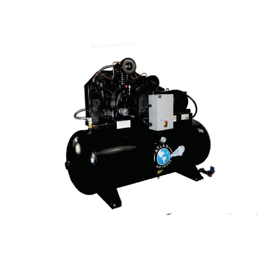 Atlas 10HP 1Phase 120 Gallon Horizontal Air Compressor