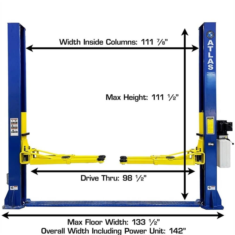 Atlas Capacity Base plate 2 Post Lift XH-TPF-9 9,000 lb - Image 6