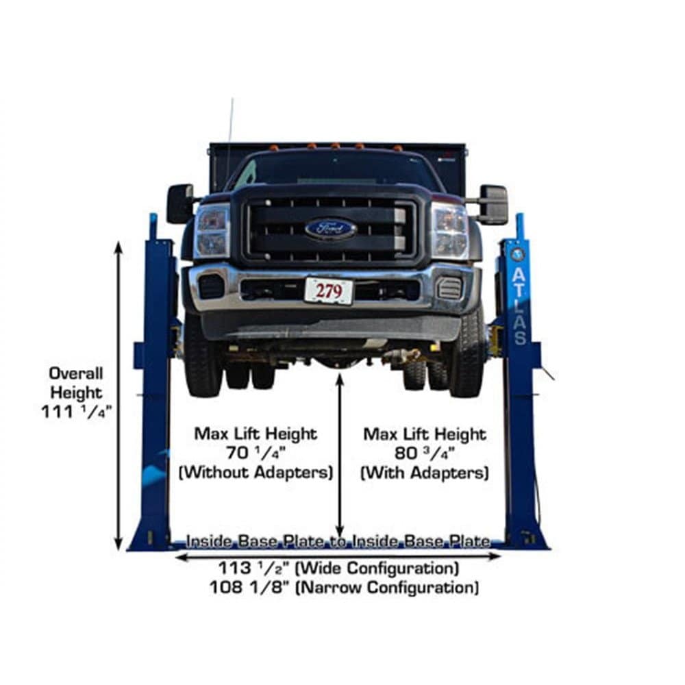 Atlas BP12000X Commercial Grade Baseplate 12,000 lb. Capacity 2-Post Lift - Image 14