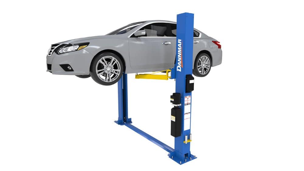 Dannmar D2-8F 8,000-lbs. Capacity Two-Post Floorplate Lift