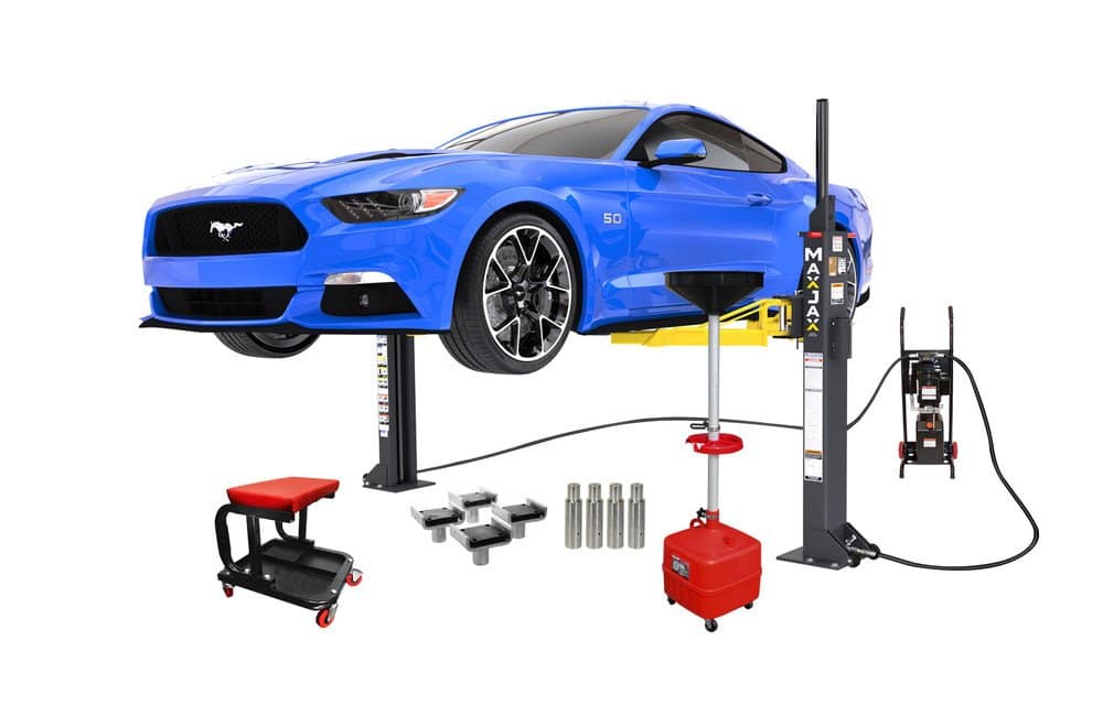 MaxJax M7K Portable Two-Post Garage Lift – Supreme Package