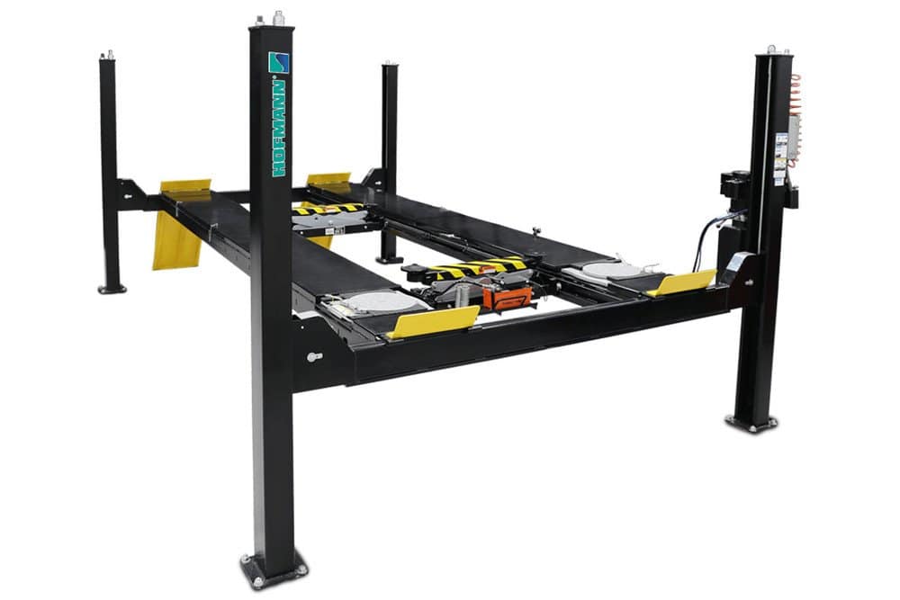 Hofmann EELR728APKG 12,000 lb. ALI Certified 4-Post Alignment Lift with (2) 6K Rolling Jacks