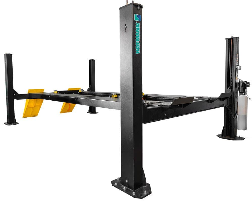 Hofmann FPA18210 18,000 lb. ALI Certified 4-Post Alignment Lift with (2) 9K Rolling Jacks