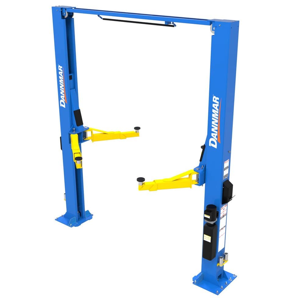 Dannmar D2-12C Symmetric 12,000 lb. capacity ALI Certified Two-Post Lift with Triple-Telescoping Low-Pro Arms - Image 4