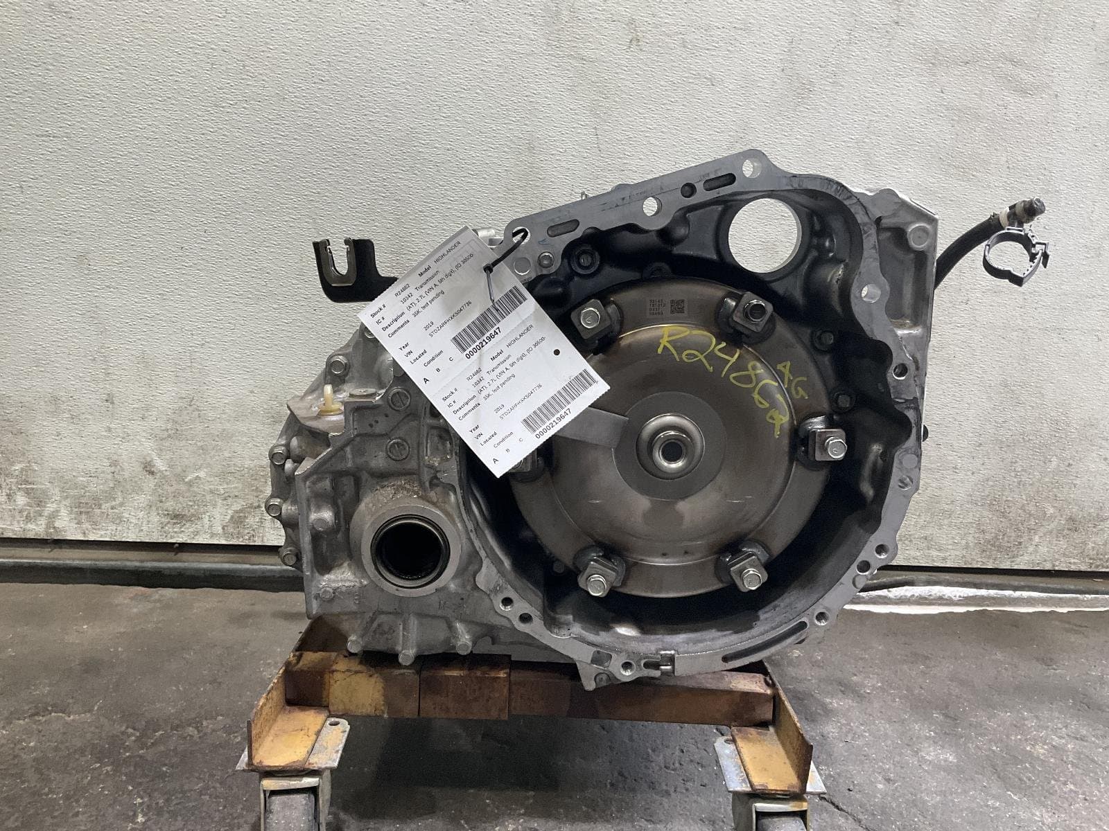 2019 Toyota Highlander Transmiss,Transaxle