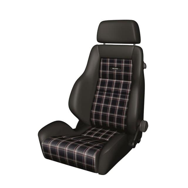 Recaro Classic LS Seat – Black Leather / Classic Checkered Fabric