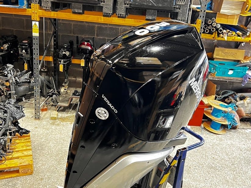 Used 300hp mercury V8 Verado 4 stroke 2020 model, XL or XXL shaft, full brand new rig kit included inc power steering - Image 5