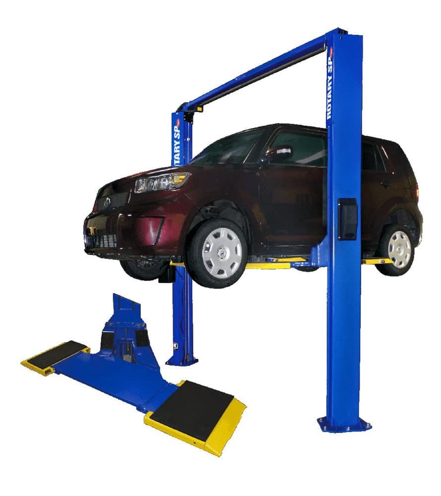 Rotary SPOA7-MP 7,000 lb. ALI Certified Two-Post Asymmetric Pad Lift